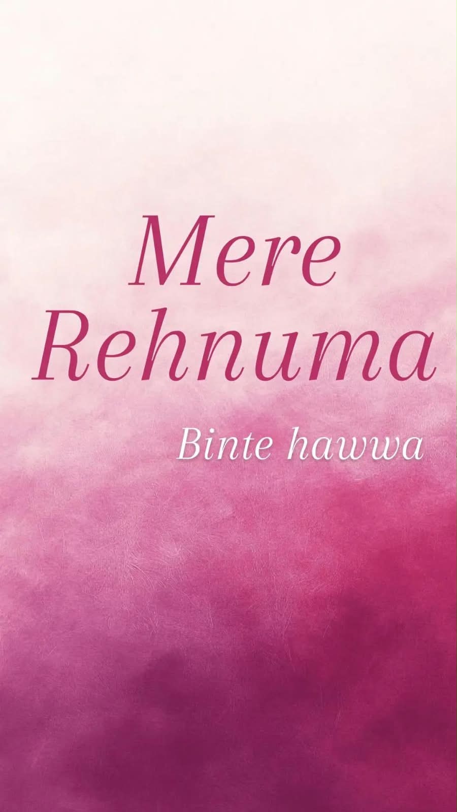 Mere Rehnuma urdu novel